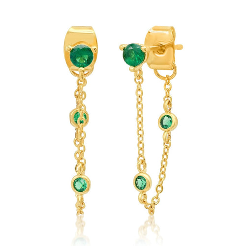 Draper Studs With CZ Chain