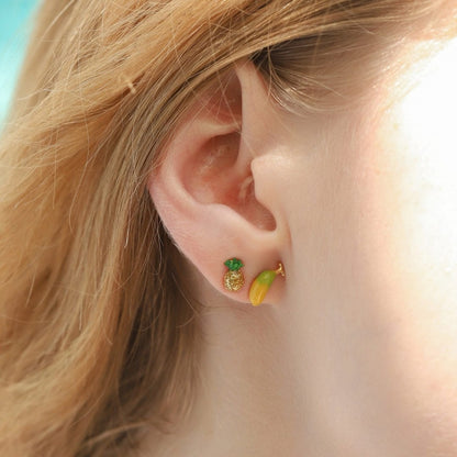 Enamel Pineapple Studs