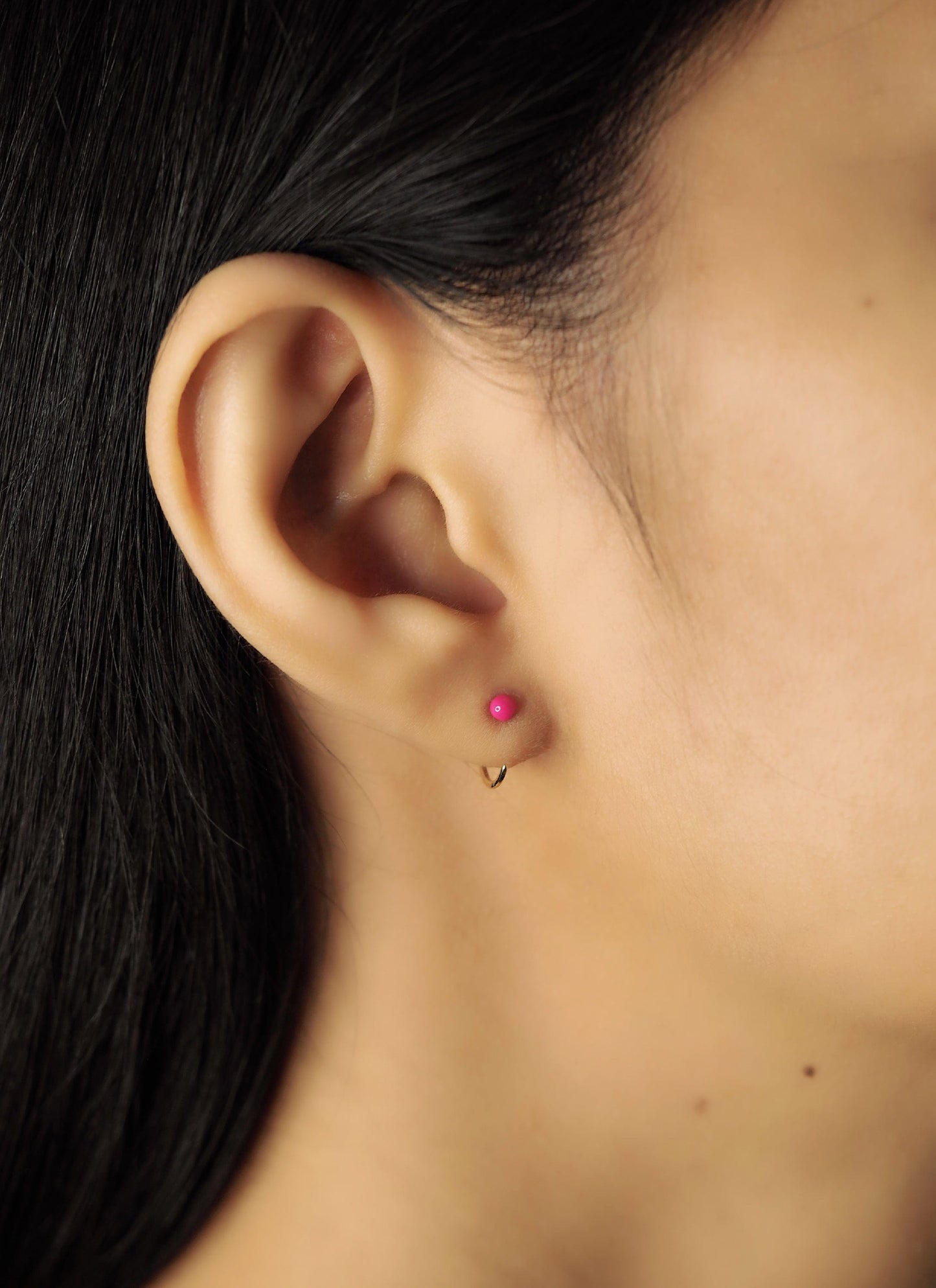 Enamel Stud Huggie