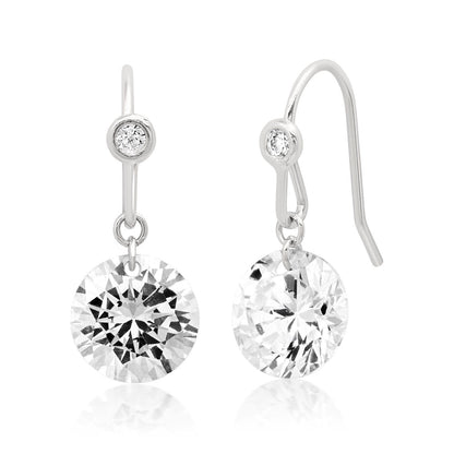 Floating Solitaire Drop Earring