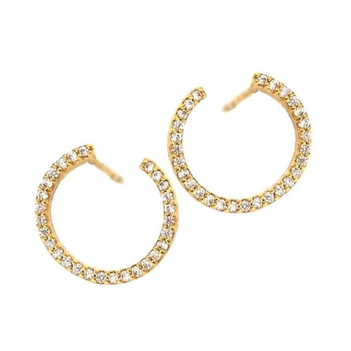 Front To Back Pave Hoop Earrings