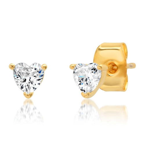 Heart Shaped Gem Earrings