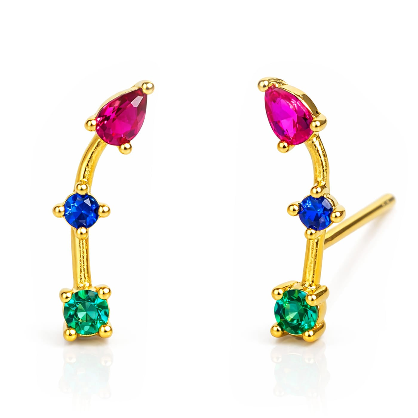 Jewel Tone Cz Station Crawlers