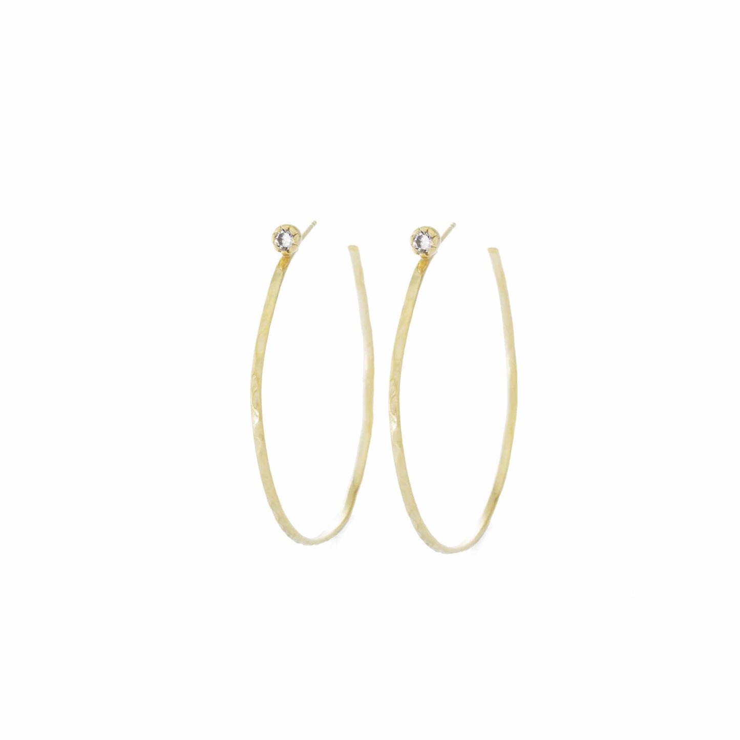 Large Hoop Earrings With Stud