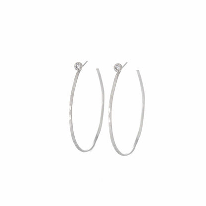 Large Hoop Earrings With Stud