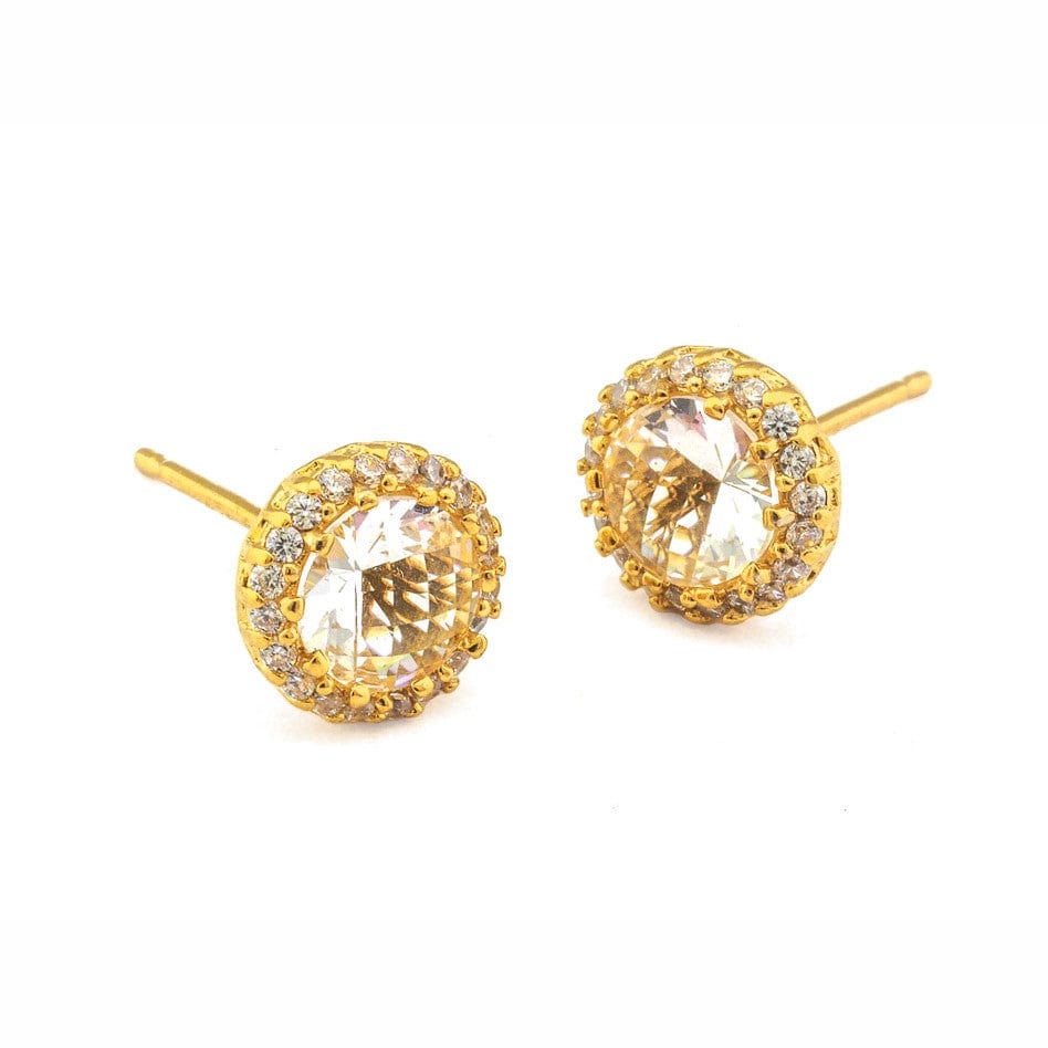 Large Rhinestone Post Earring