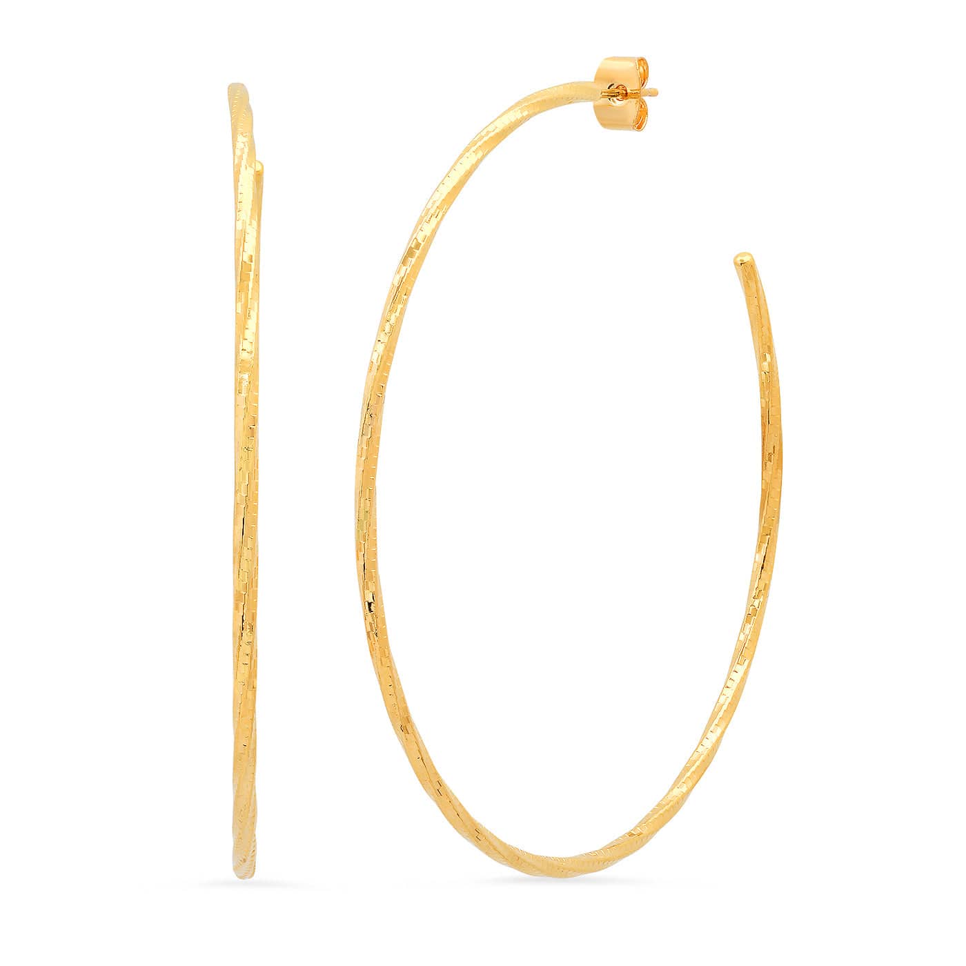 Large Thin Twist Hoops