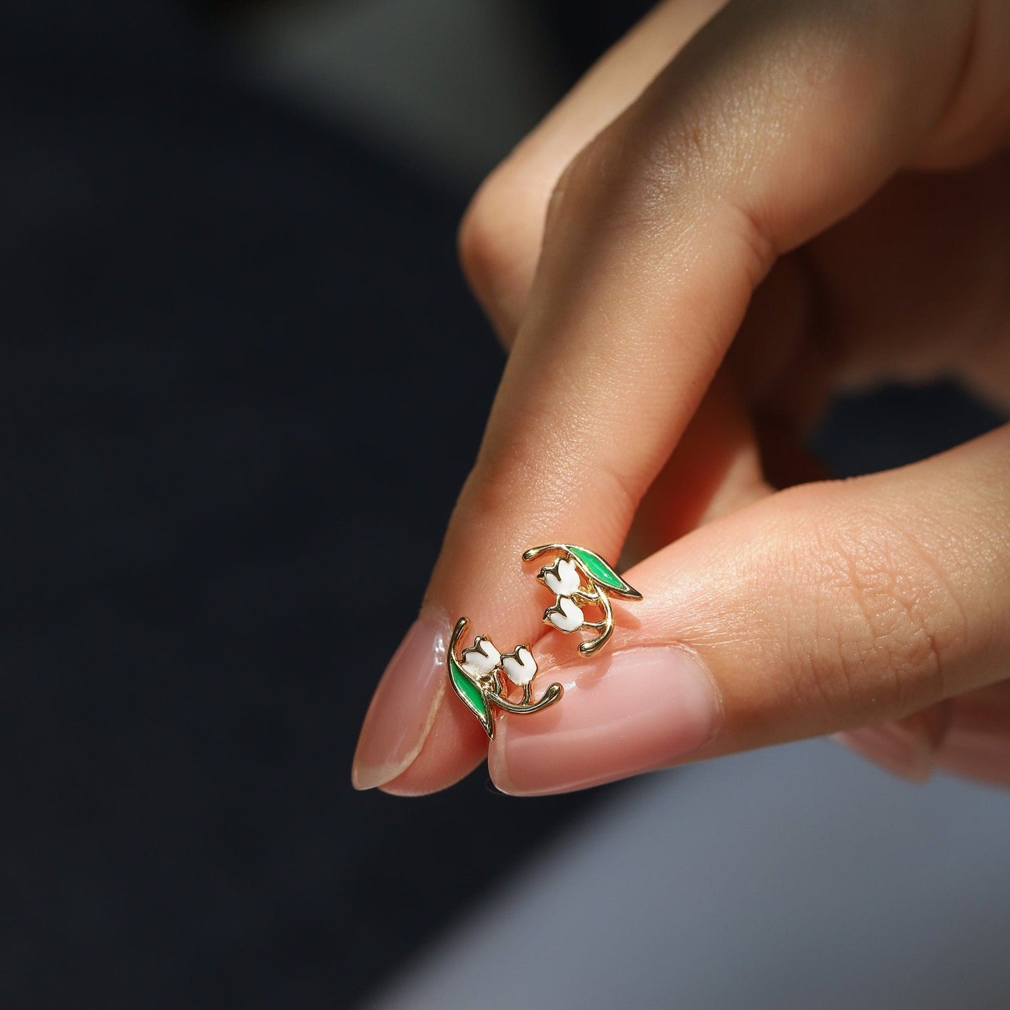 Lily of the Valley Stud Earrings