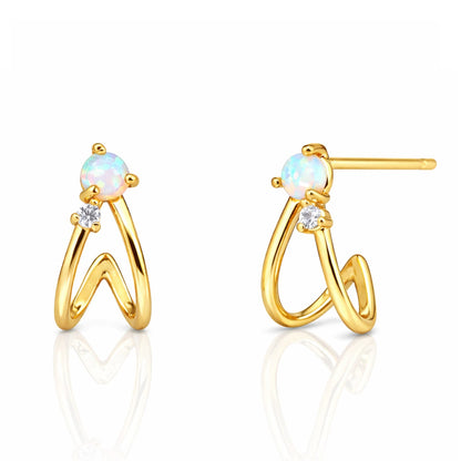 Opal Cage Earring