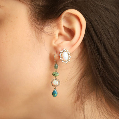 Organic Stone Drop Earrings