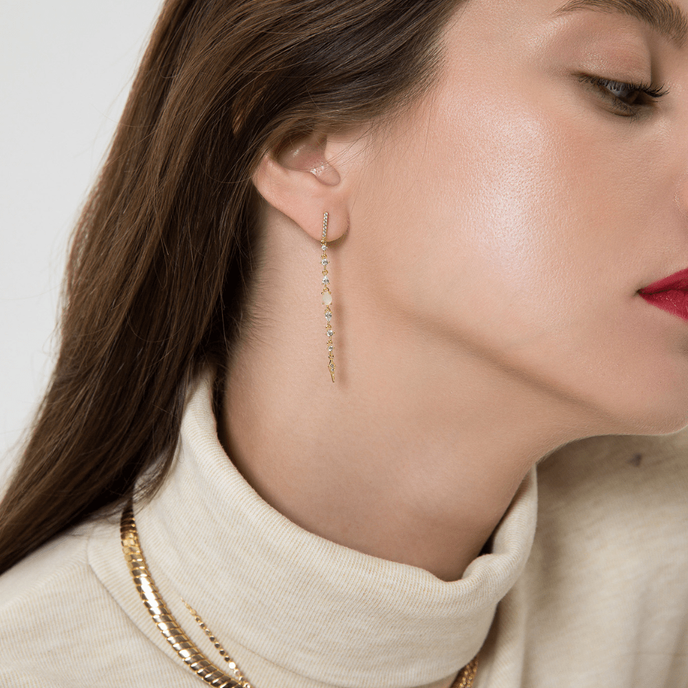 Radiant Drop CZ Earrings