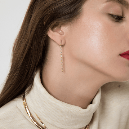 Radiant Drop CZ Earrings