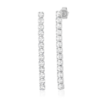 Short Linear CZ Earrings