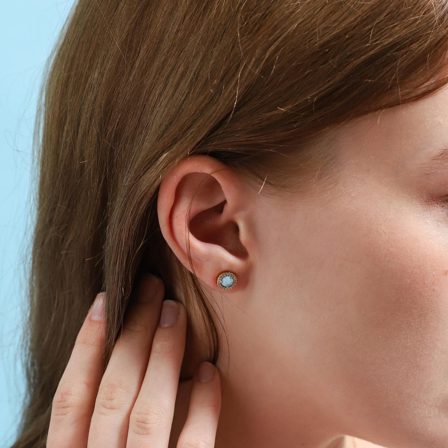 Small Pavé Glass Earrings