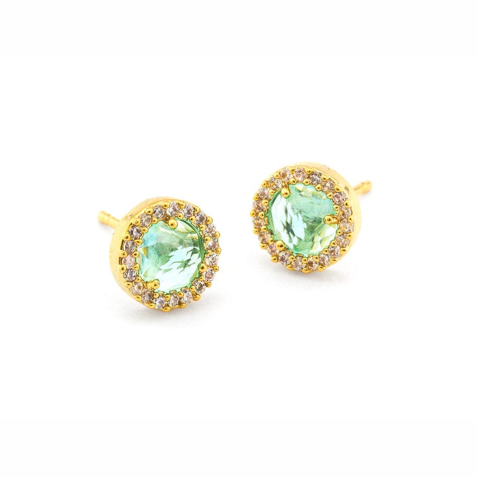 Small Pavé Glass Earrings