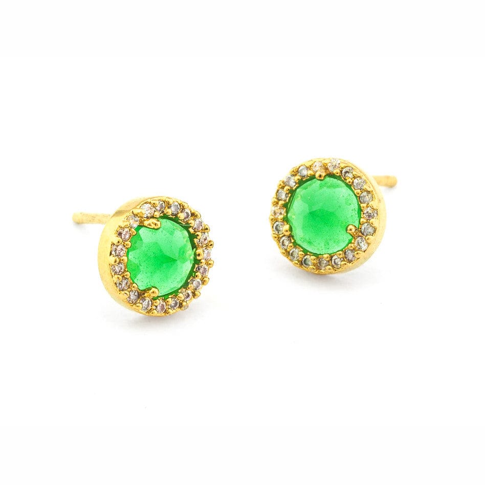 Small Pavé Glass Earrings