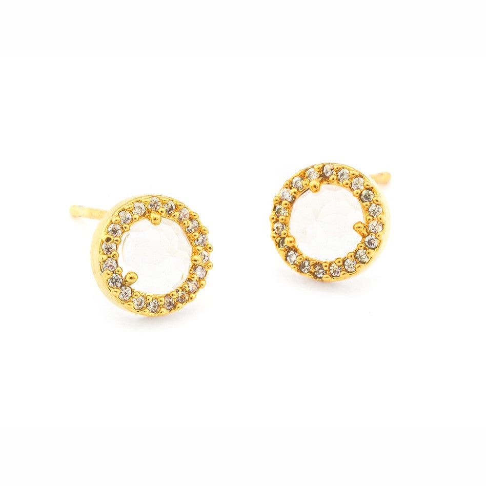 Small Pavé Glass Earrings