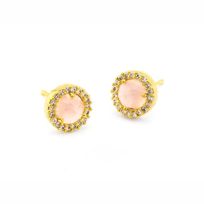 Small Pavé Glass Earrings