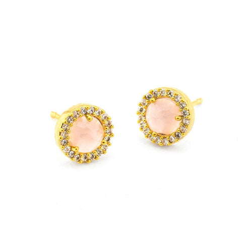 Small Pavé Glass Earrings