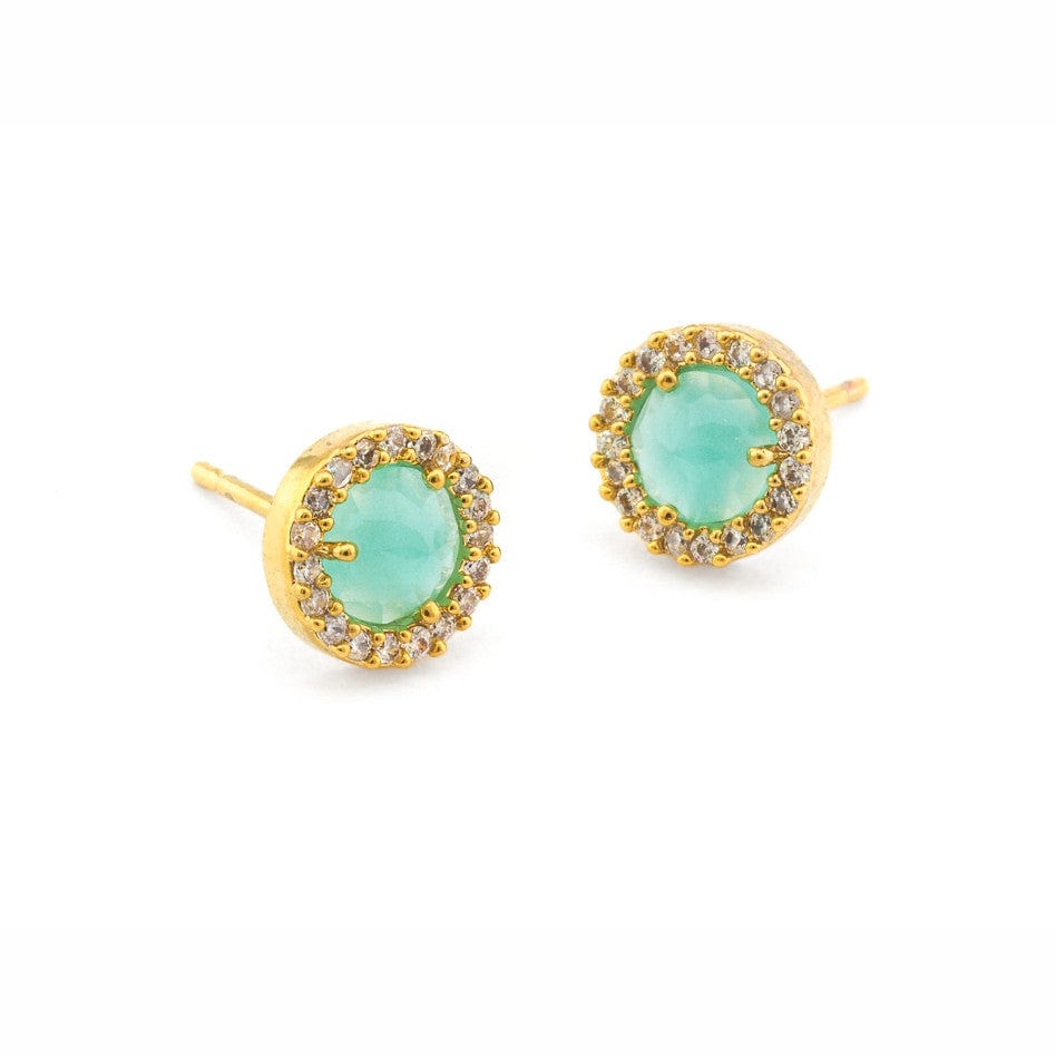 Small Pavé Glass Earrings
