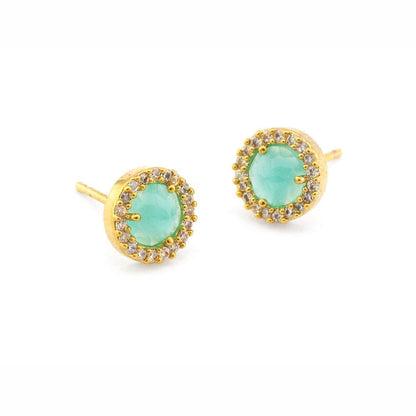 Small Pavé Glass Earrings
