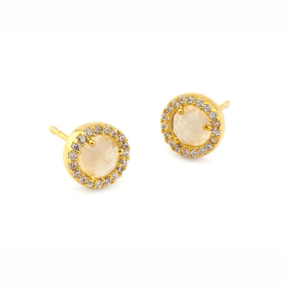 Small Pavé Glass Earrings
