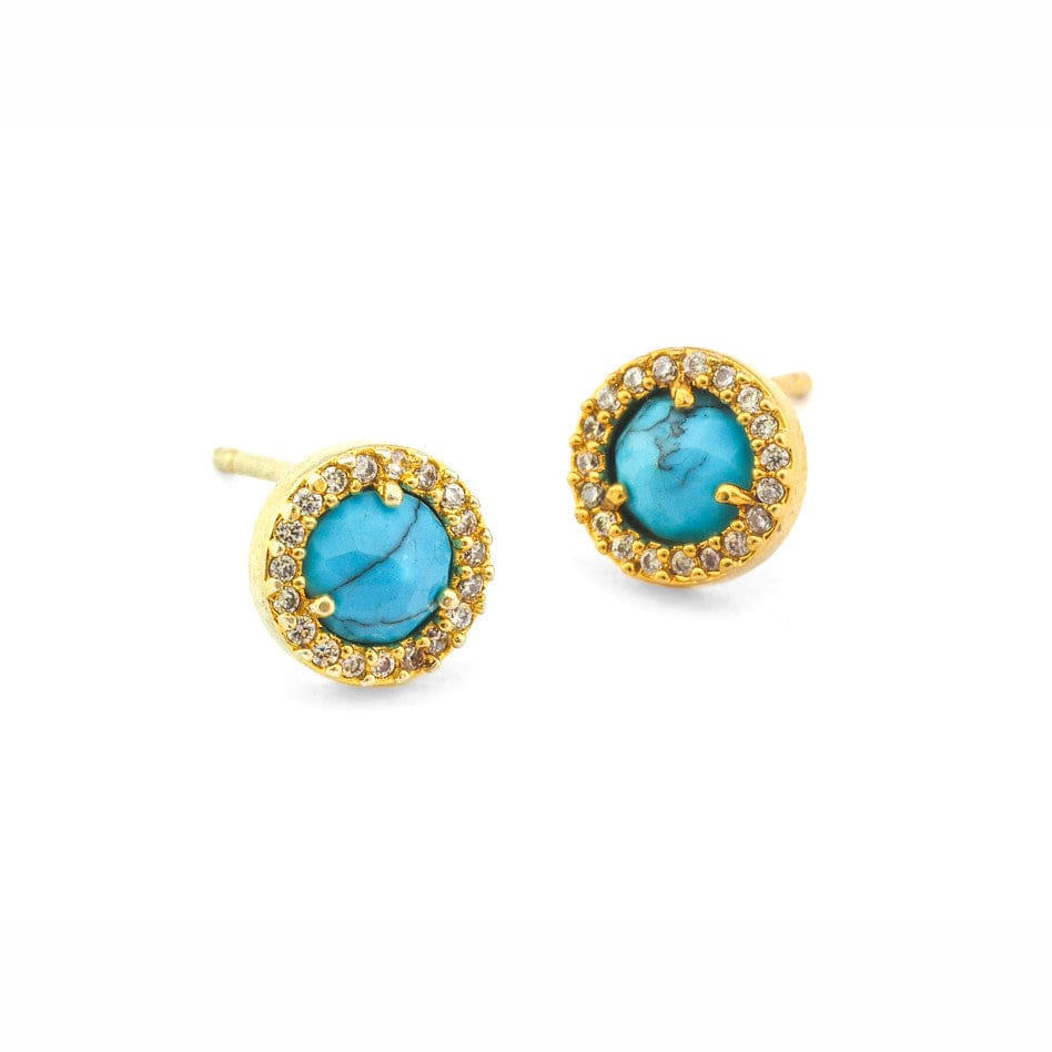 Small Pavé Glass Earrings