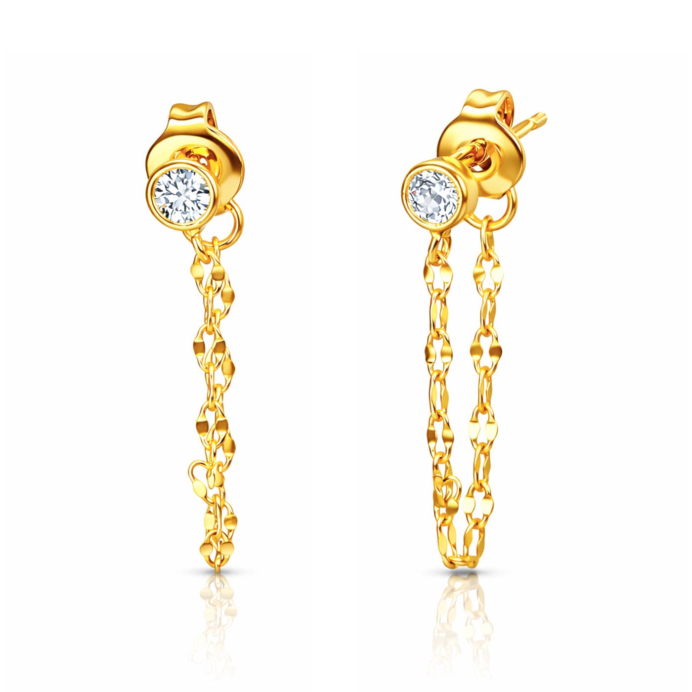 Stud Chain Earrings