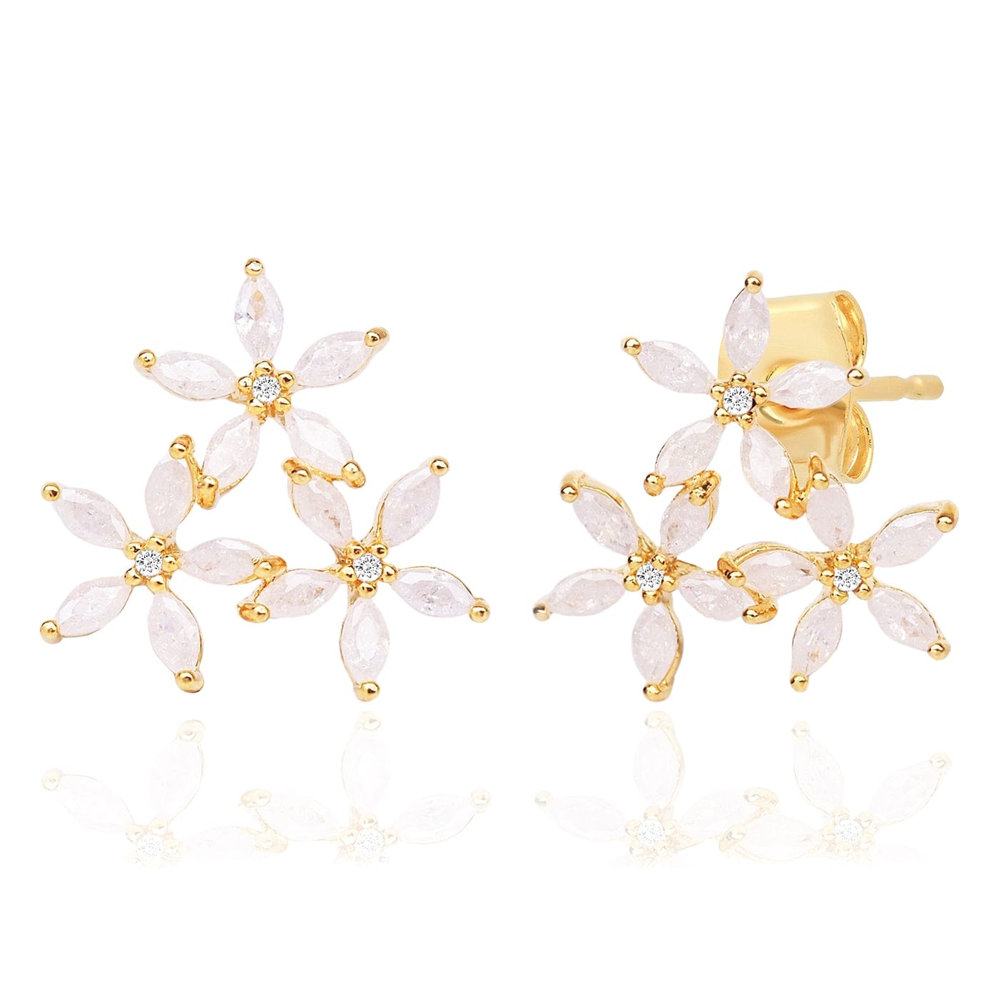 Triple Blossom Cluster Studs