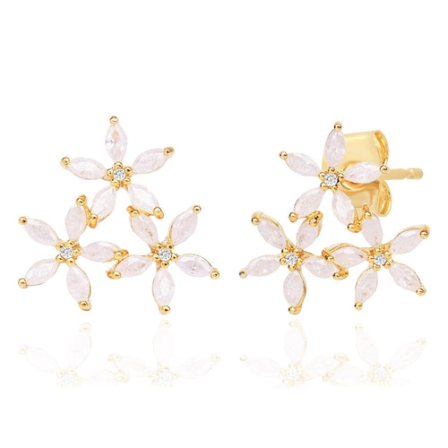 Triple Blossom Cluster Studs