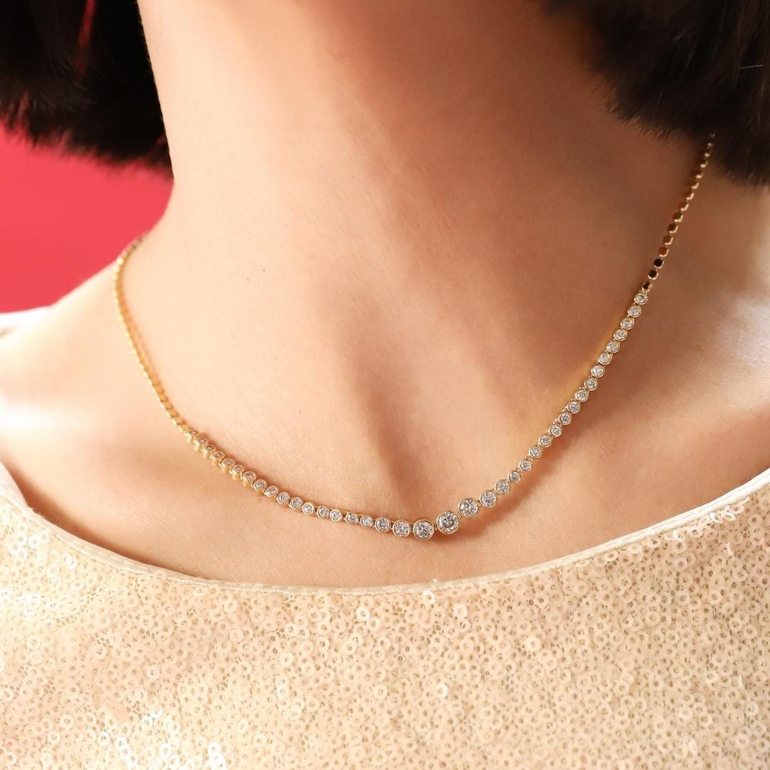 Graduated Tennis Necklace