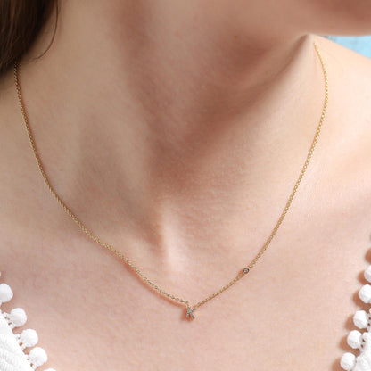CZ Initial Necklace