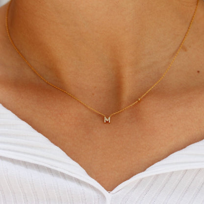 CZ Initial Necklace
