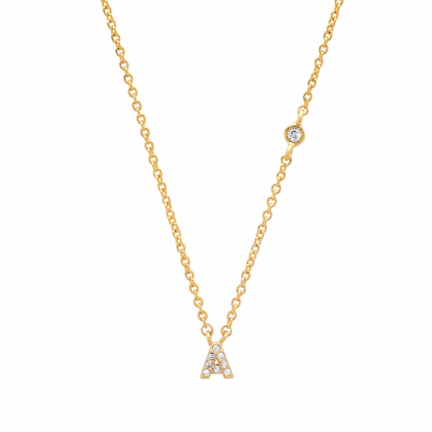 CZ Initial Necklace