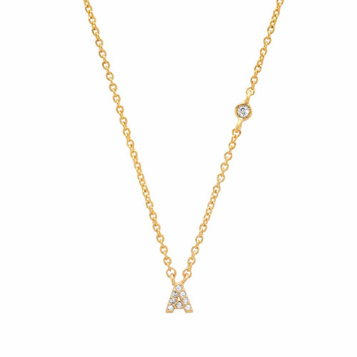 CZ Initial Necklace