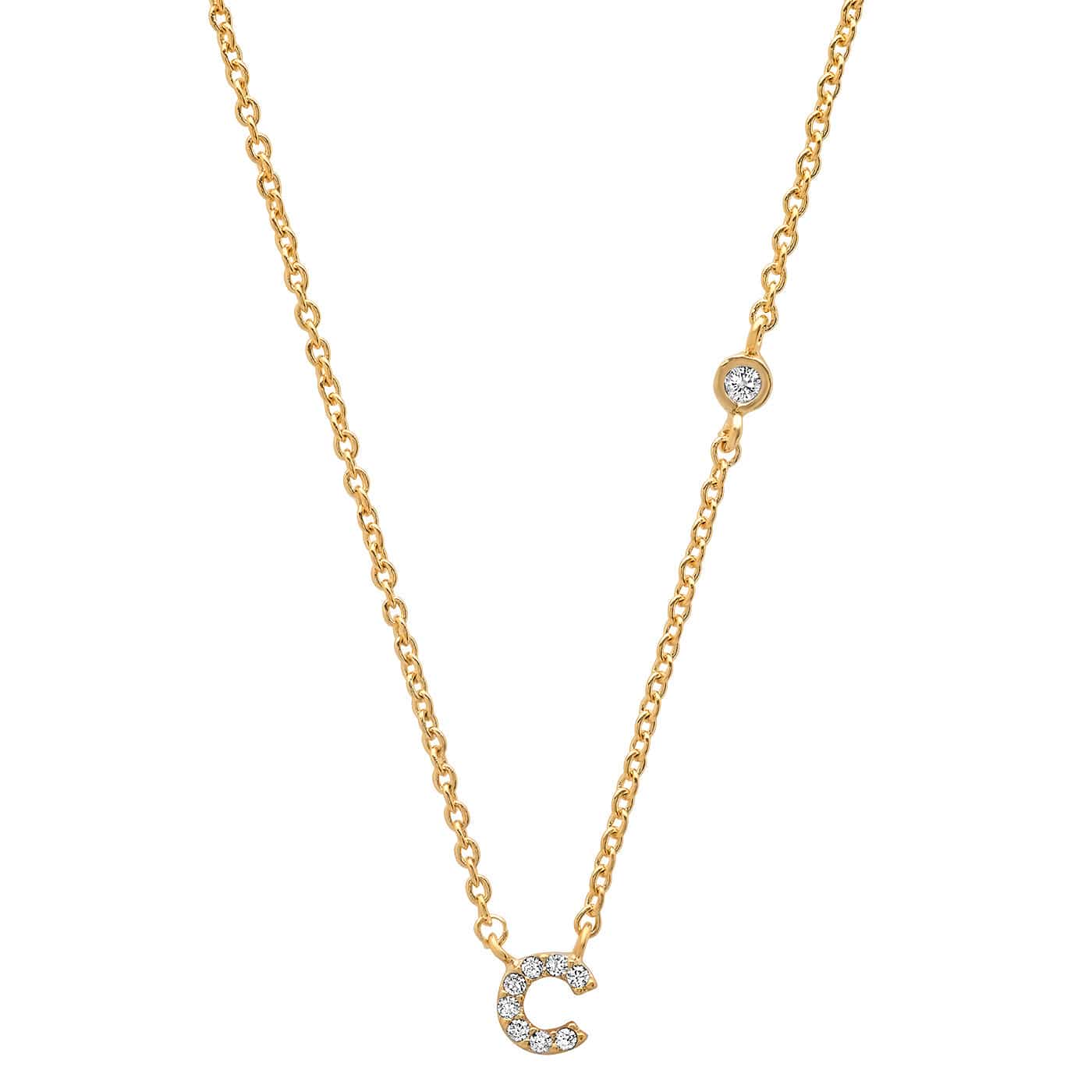 CZ Initial Necklace