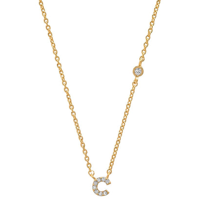 CZ Initial Necklace