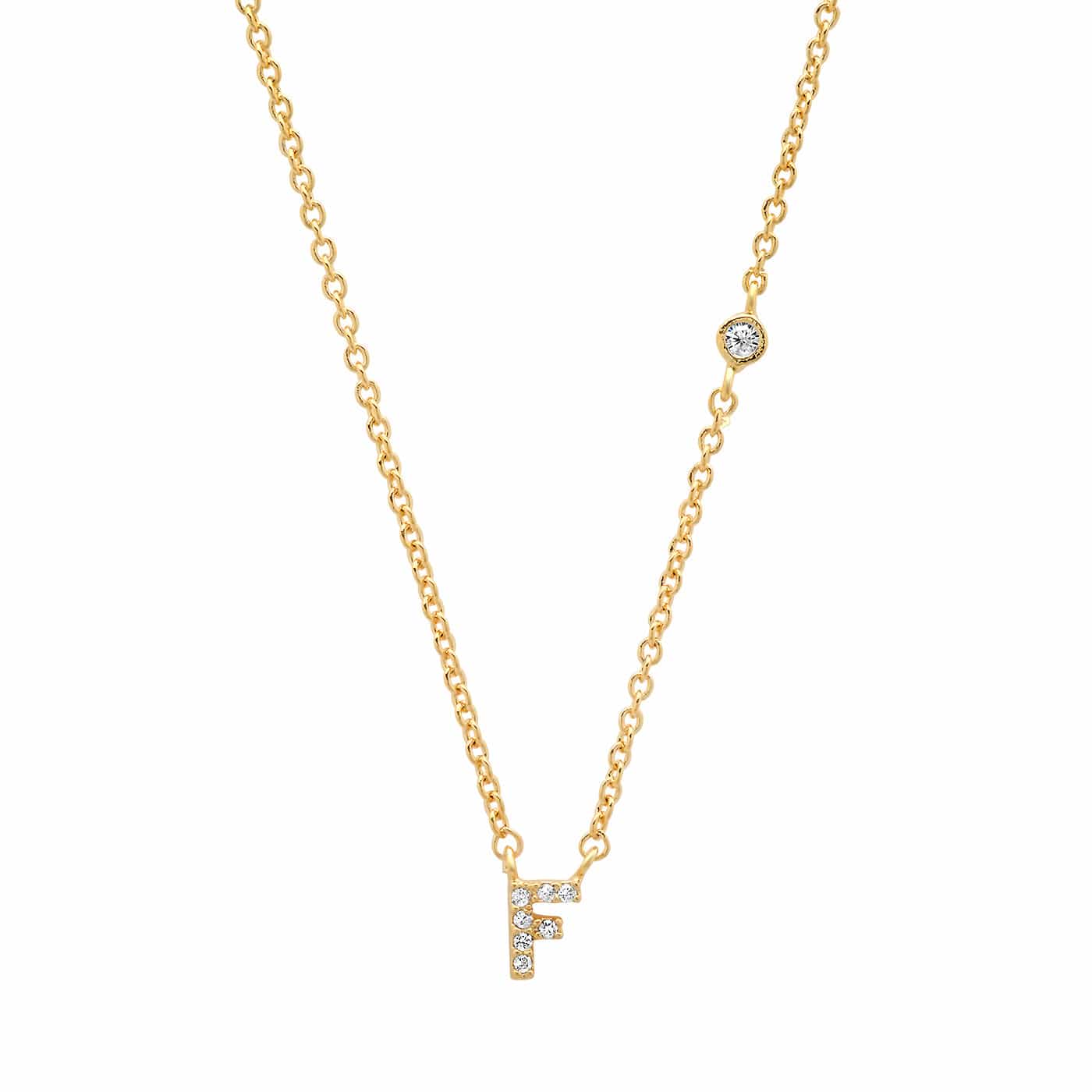 CZ Initial Necklace
