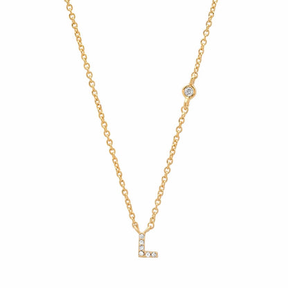 CZ Initial Necklace