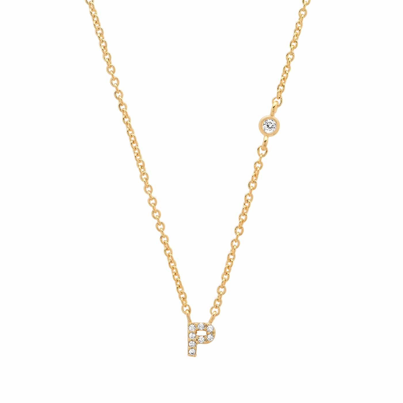 CZ Initial Necklace