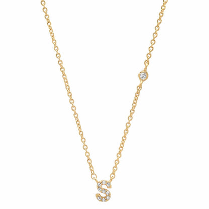 CZ Initial Necklace