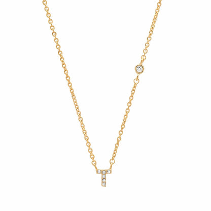 CZ Initial Necklace