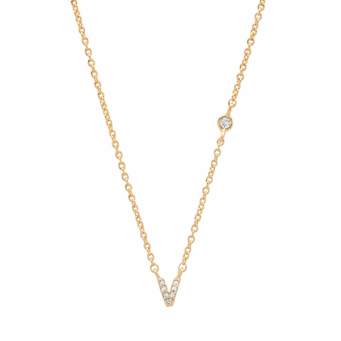 CZ Initial Necklace