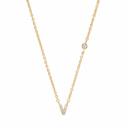 CZ Initial Necklace