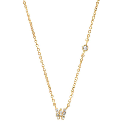 CZ Initial Necklace