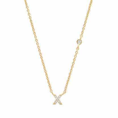 CZ Initial Necklace