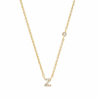 CZ Initial Necklace