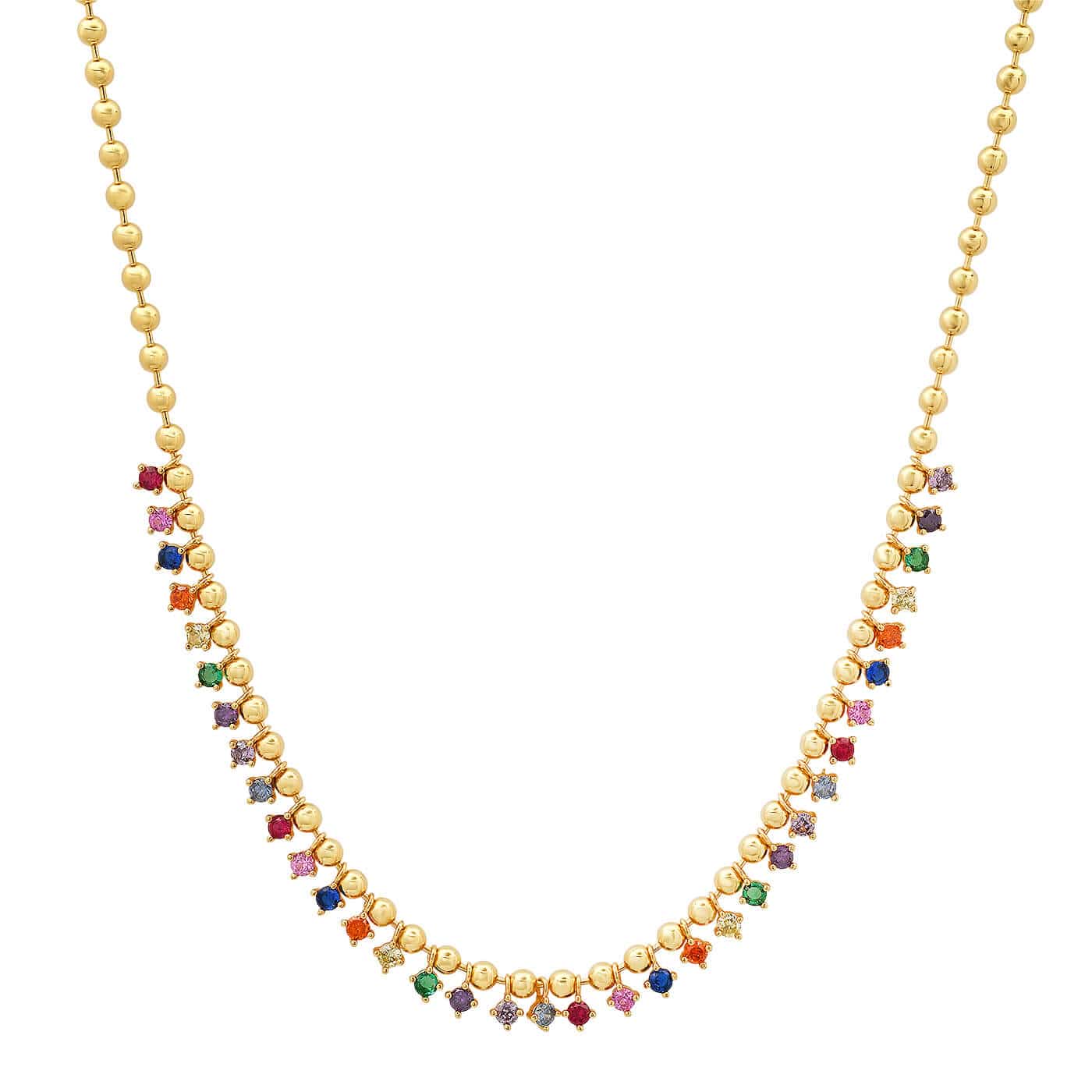 Rainbow Spectrum Bead Necklace