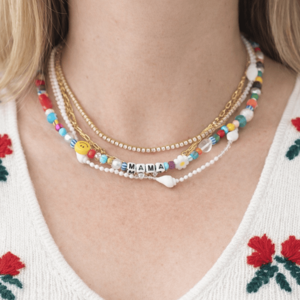 Handmade Mama Beaded Necklace