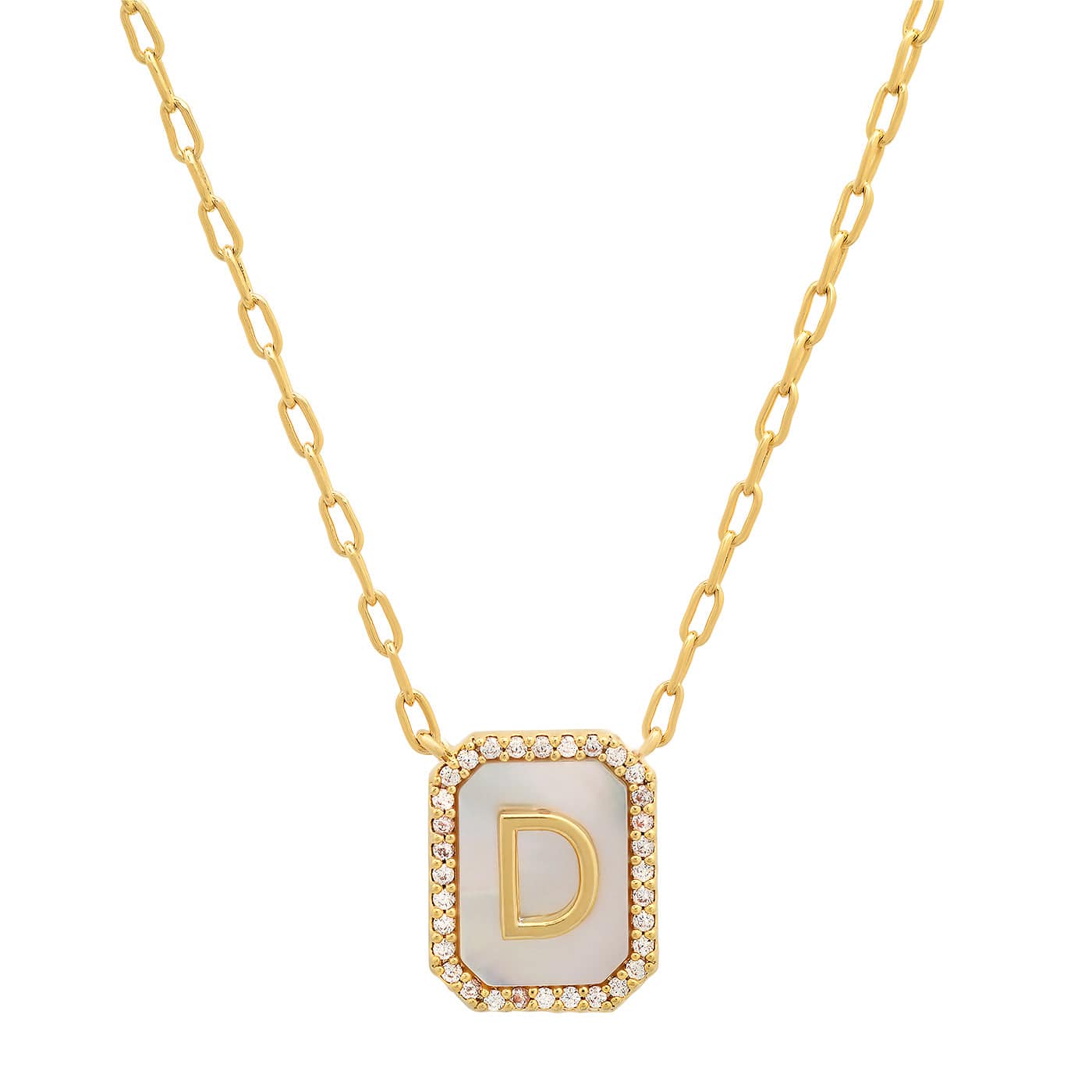 Mother Of Pearl Monogram Necklace